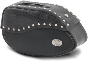 Bolsa para motocicleta [Hepco & Becker] - couro preto marfim esquerdo - porta-bagagem tubo