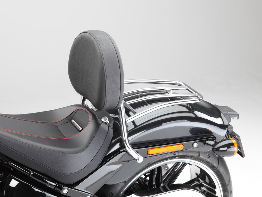 Harley Davidson Sofrail Fat Boy (Milwaukee -eight 107/114) [2018] - Driver Sissy Bar com um grande travesseiro arredondado e rack de bagagem