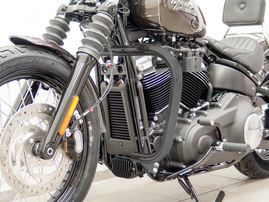 Harley Davidson Sofrail (Milwaukee -eight 107/114) [2018] - Barra de proteção, versão grande feita de tubo de 38 mm, forma cônica, preto