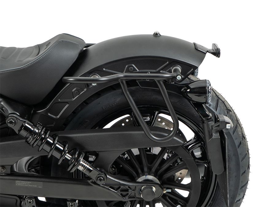 Indian Scout Sixty Classic [2025-2026] - Set: Ledertaschenhalter Cutout schwarz inkl. Rugged Ledertaschen schwarz
