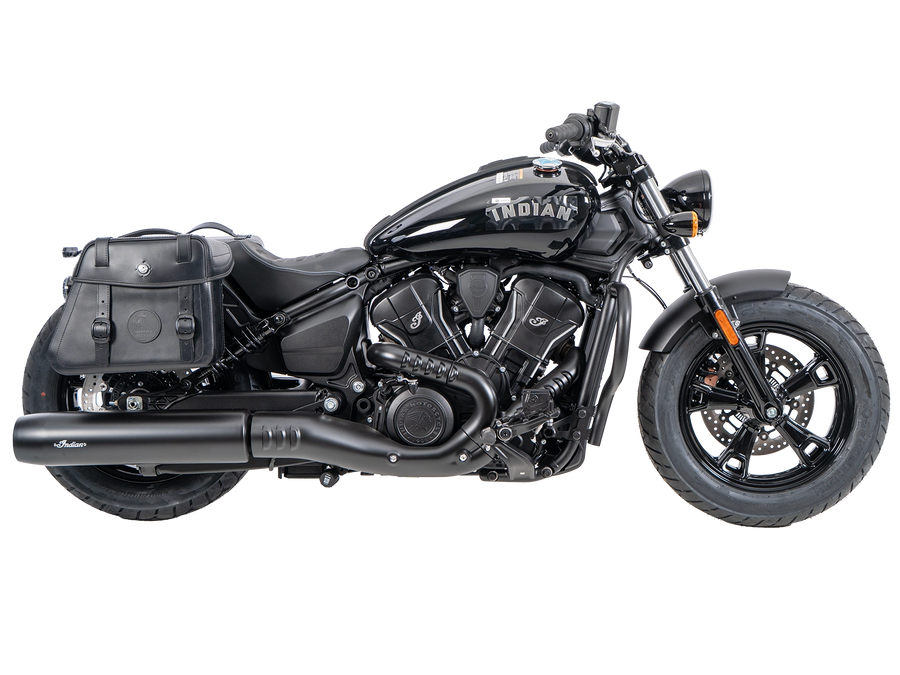 Indian Scout Sixty Classic [2025-2026] - Set: Ledertaschenhalter Cutout schwarz inkl. Rugged Ledertaschen schwarz