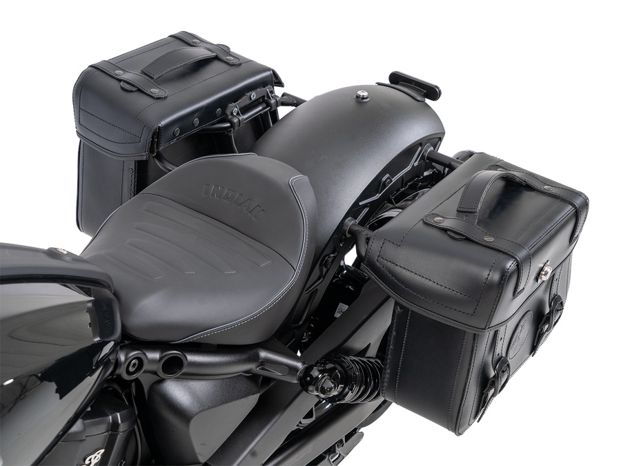 Indian Scout Sixty Classic [2025-2026] - Set: Ledertaschenhalter Cutout schwarz inkl. Rugged Ledertaschen schwarz