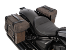 Indian Scout Sixty Classic [2025-2026] - Conjunto: porta-bolsa de couro com recorte preto incl. Bolsas de couro robustas marrom