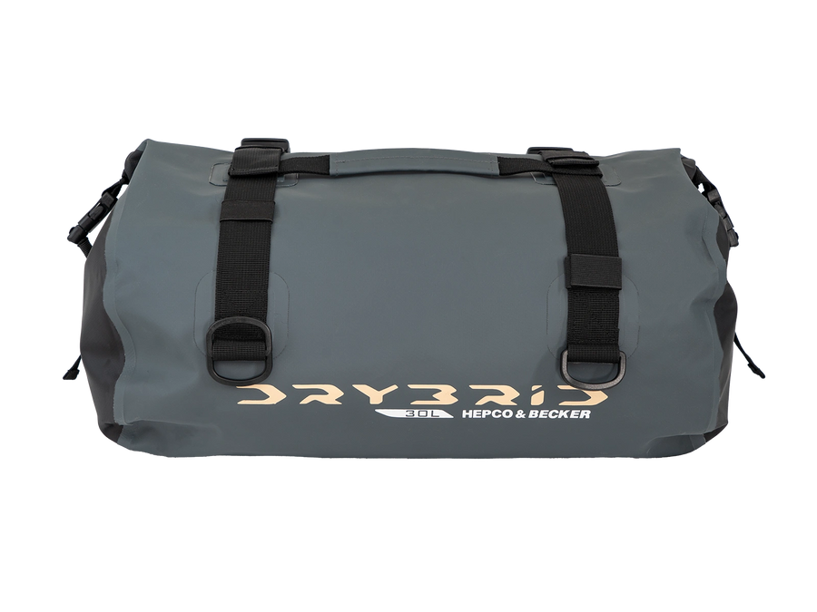 Bolsa para motocicleta [Hepco & Becker] - Bolsa Drybrid 30L rolo de bagagem para motocicleta à prova d'água - fixação de alça
