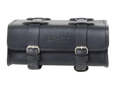 Bolsa traseira [Hepco & Becker] - Bolsa traseira de couro Legacy preta – Solorack