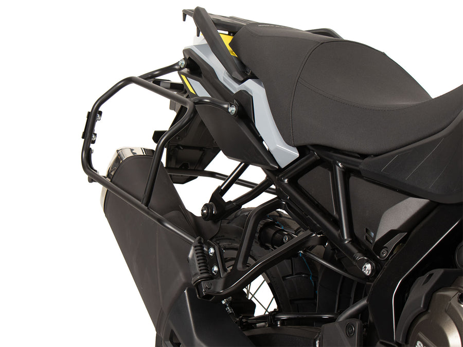 Suzuki V-Strom 800 DE [2023-2026] - Kofferträgerset Cutout schwarz inkl. Xplorer Cutout silber Kofferset