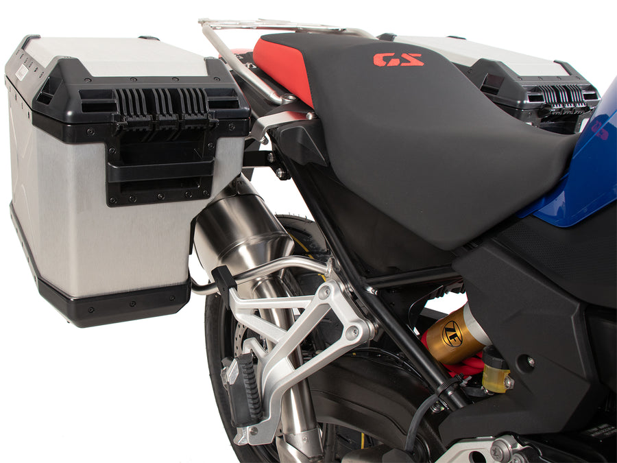 BMW F 800 GS [2024-2026] - Kofferträgerset Cutout Edelstahl inkl. Xplorer Cutout silber Kofferset