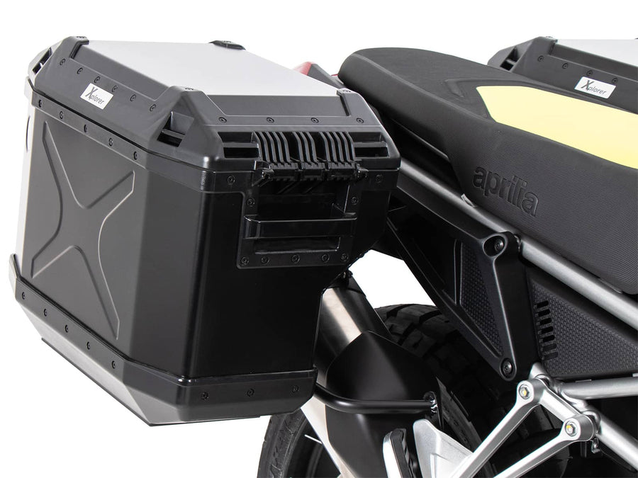 Aprilia Tuareg 660 [2025-2026] - Kofferträgerset Cutout schwarz inkl. Xplorer Cutout schwarz Kofferset