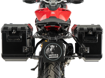 DUCATI Multistrada V2 [2025-2026] - Conjunto porta-bagagens Recorte preto incl. Conjunto de malas pretas Xplorer Cutout