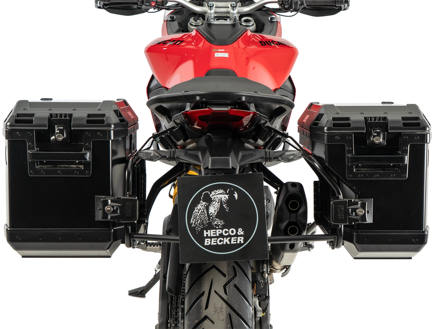 DUCATI Multistrada V2 [2025-2026] - Kofferträgerset Cutout schwarz inkl. Xplorer Cutout schwarz Kofferset
