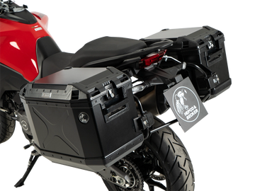 DUCATI Multistrada V2 [2025-2026] - Conjunto porta-bagagens Recorte preto incl. Conjunto de malas pretas Xplorer Cutout