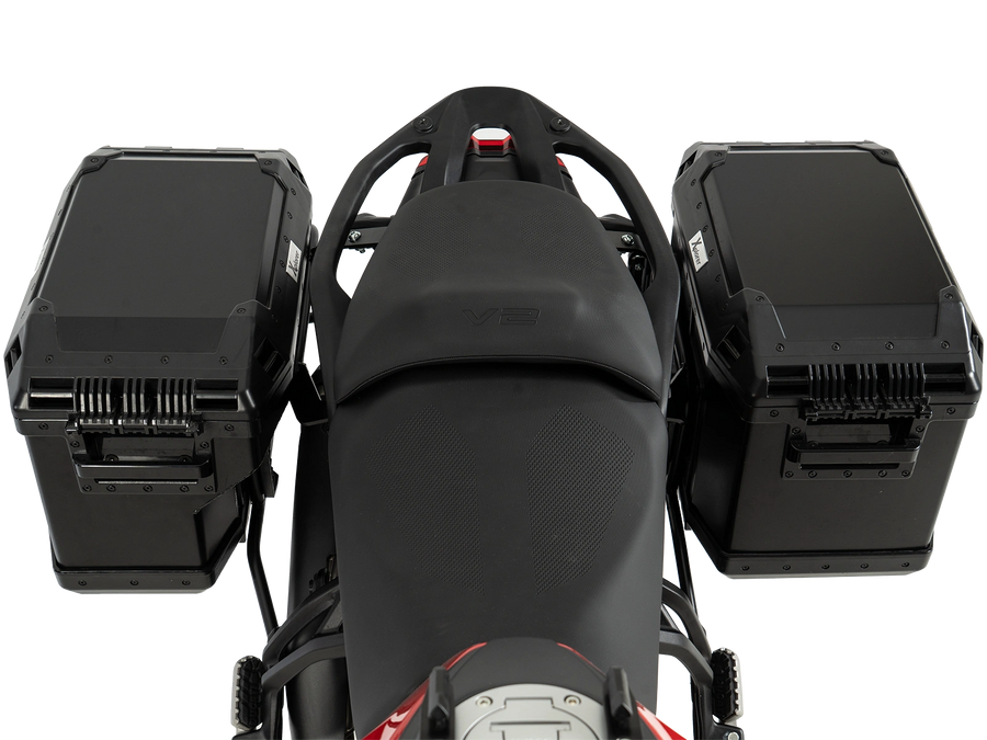 DUCATI Multistrada V2 [2025-2026] - Kofferträgerset Cutout schwarz inkl. Xplorer Cutout schwarz Kofferset