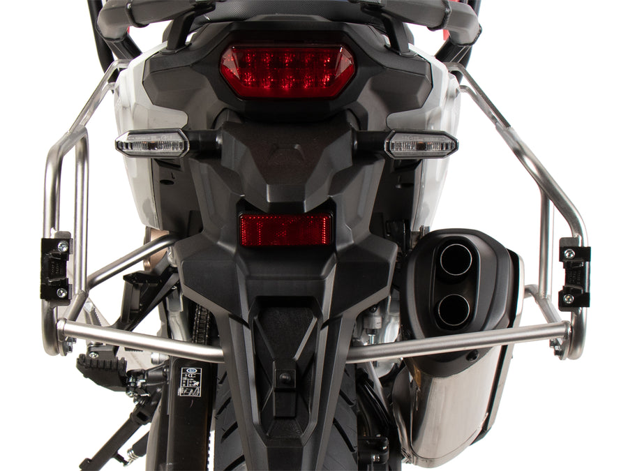 Honda CRF 1100 L AT Adv Sp [2024-2026] - Kofferträgerset Cutout Edelstahl inkl. Xplorer Cutout Kofferset silber