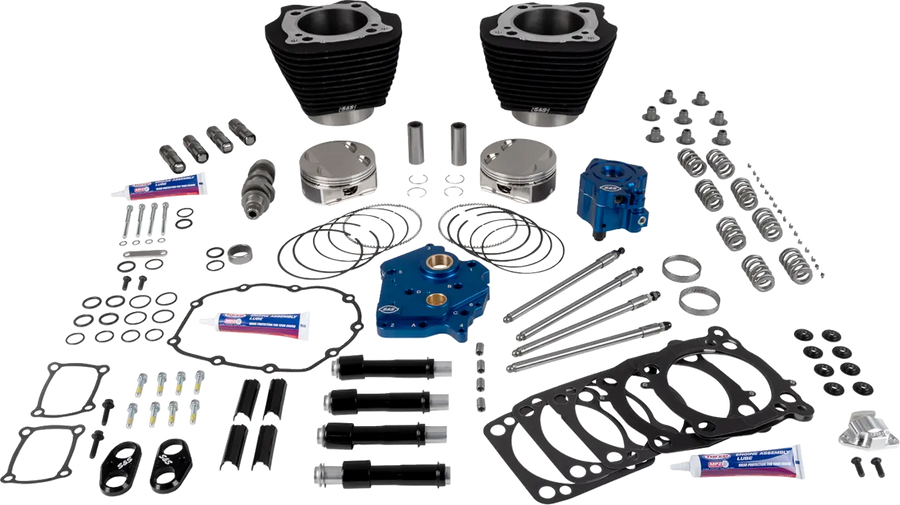 Harley-Davidson Fxlrs 1923 ABS [2026] - 129" Power Package Motorleistungs-Kit – Oberfläche: Schwarz, Nicht hervorgehobene Kühlrippen – Merkmal: Schwarze Stößelstangenrohre – Bild 1