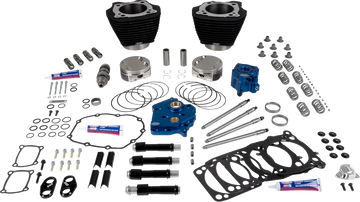 Harley-Davidson FLRT 1868 Freewheeler 114 [2025] - 129" Power Package Motorleistungs-Kit – Oberfläche: Schwarz, Nicht hervorgehobene Kühlrippen – Merkmal: Schwarze Stößelstangenrohre – Bild 1