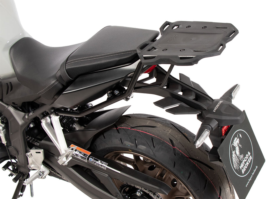 Suporte traseiro Hepco & Becker Smartrack para Honda CB 650 R / E-Clutch (2024-2026) - incluído no conjunto completo