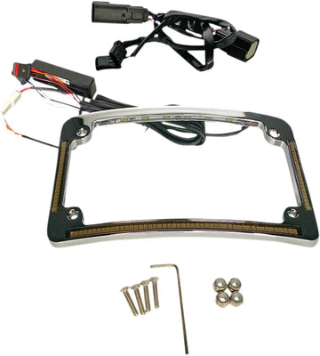 harley davidson fltruse [CUSTOM DYNAMICS] – moldura de placa com raio de LED - 0