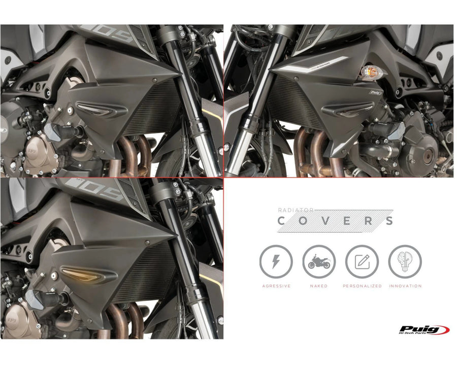 YAMAHA MT-09 SP [2020] – Tampa do radiador – Preto fosco