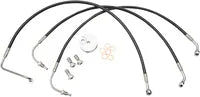 Harley Davidson Flhri [LA CHOPPERS] - Kit de linha de freio trançado preto