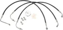 Harley Davidson Flhri [LA CHOPPERS] - Kit de linha de freio trançado preto