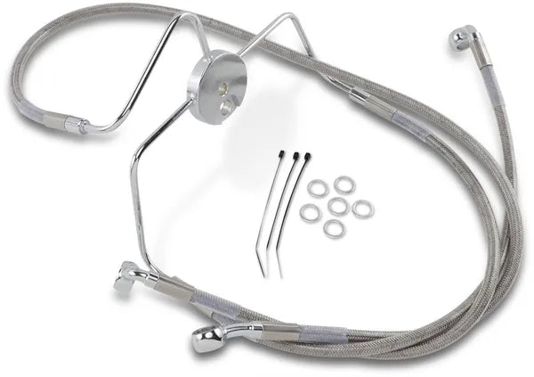 Harley Davidson Flhr [DRAG SPECIALTIES] - Kit de linha de freio em aço inoxidável, estendido