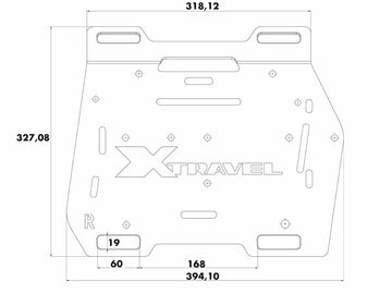 Bolsa para motocicleta [Hepco & Becker] - Placa de montagem de reposição Xtravel Basic direita - universal