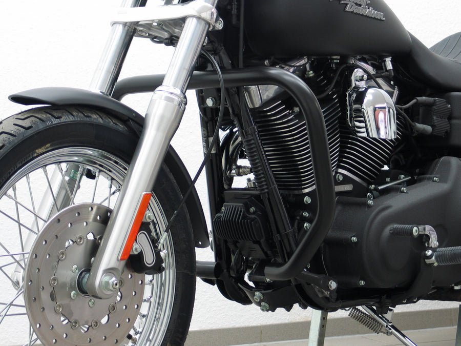 Harley Davidson Dyna Glide Low Rider [2015-2017] - Barra de proteção, versão grande feita de tubo de 38 mm, forma angular, preto