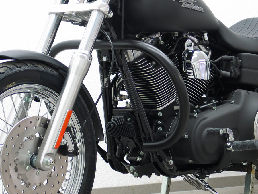 Harley Davidson Dyna Glide Low Rider [2015-2017] - Barra de proteção, versão grande feita de tubo de 38 mm, forma redonda, preto