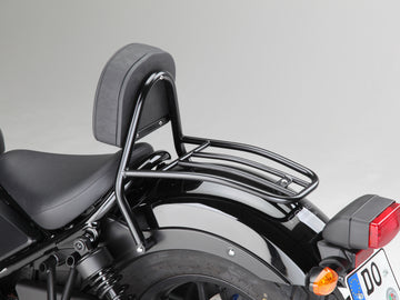 HONDA CMX 500 REBEL (PC56A) 2017- [2017] - Driver Sissy Bar com travesseiros e rack de bagagem, preto