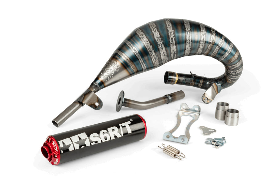 Beta RR Enduro 50 2T - Auspuff R/T 70–80 Schwarz / Rot