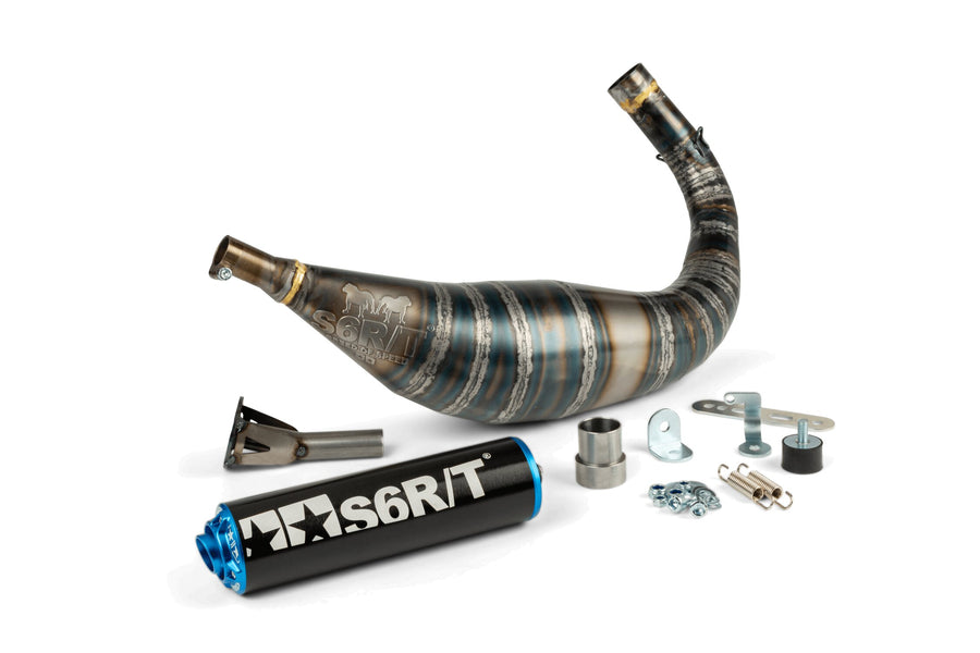 Beta RR Track 50 2T - Auspuff R/T 90-100 Schwarz/Blau