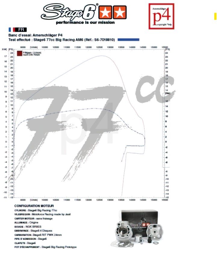 Aprilia RX 50 2T D50B1 [2006–] - Motorpack Big Racing 77ccm