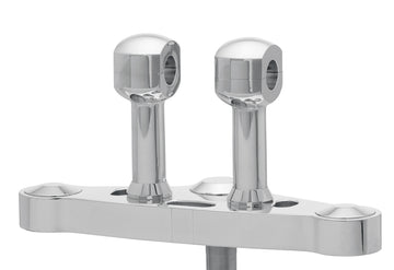 Riser de alumínio para guidão com risers de 25 alumínio para guidão com 25,4 mm (1 ') Ø, 100 mm de altura, polido. Com thread de 1/2 ″ UNC.