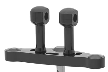 Riser de alumínio para guidão com risers de 25-alumínio para guidão com 25,4 mm (1 ') Ø, 100 mm de altura, anodizado preto. Com thread de 1/2 ″ UNC.