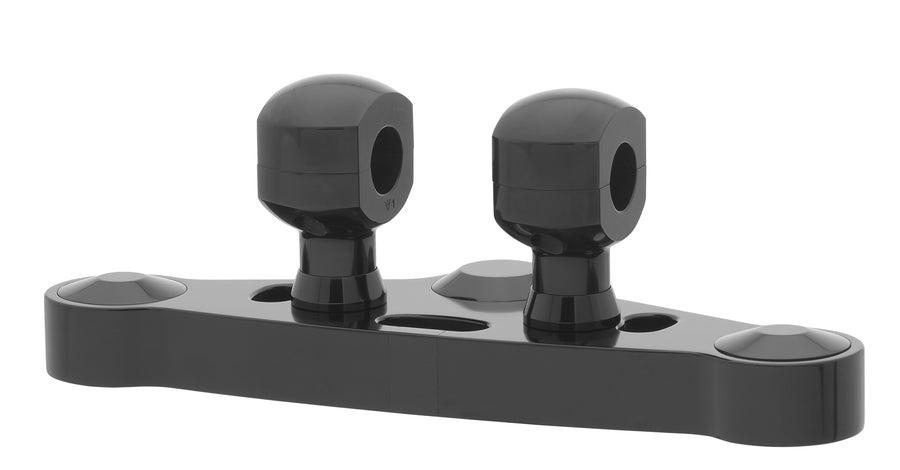 Riser de alumínio para guidão com riser de 31-alumínio para guidão com 31,75 mm (1 1/4 ′) Ø, 50 mm de altura, anodizado preto. Com thread de 1/2 ″ UNC.