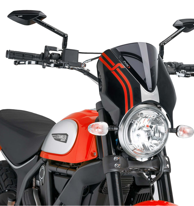 DUCATI SCRAMBLER 800 ICON DARK [2025] – Visor de pára-brisa RetroVision – Colorido