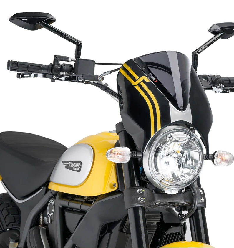DUCATI SCRAMBLER 800 ICON DARK [2025] – Visor de pára-brisa RetroVision – Colorido