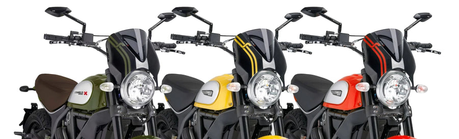 DUCATI SCRAMBLER 800 ICON DARK [2025] – Viseira de pára-brisa RetroVision
