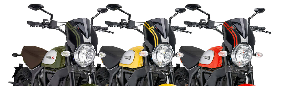 DUCATI SCRAMBLER 800 ICON DARK [2025] – Viseira de pára-brisa RetroVision