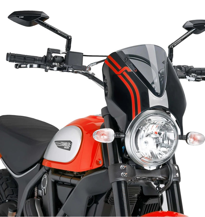 DUCATI SCRAMBLER 800 ICON DARK [2025] – Viseira de pára-brisa RetroVision