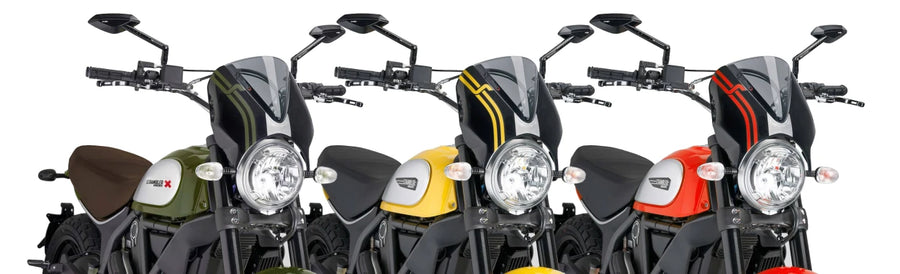 DUCATI SCRAMBLER 800 ICON DARK [2025] – Viseira de pára-brisa RetroVision