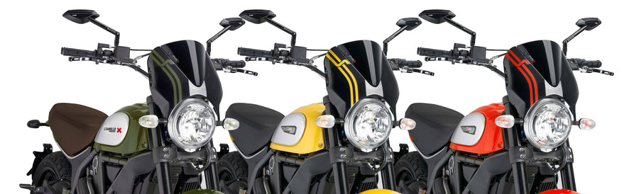 DUCATI SCRAMBLER 800 ICON DARK [2025] – Viseira de pára-brisa RetroVision