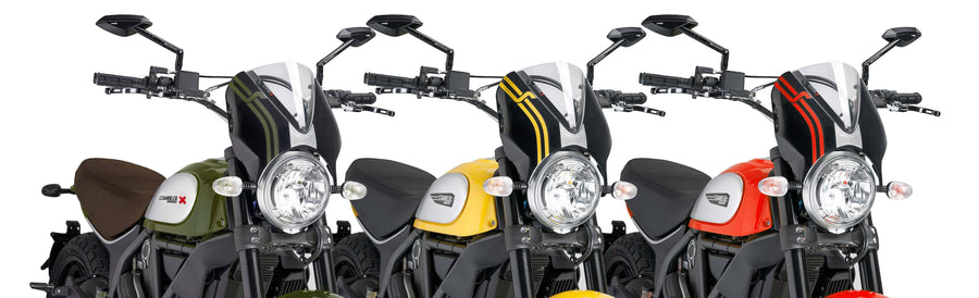 DUCATI SCRAMBLER 800 ICON DARK [2025] – Viseira de pára-brisa RetroVision