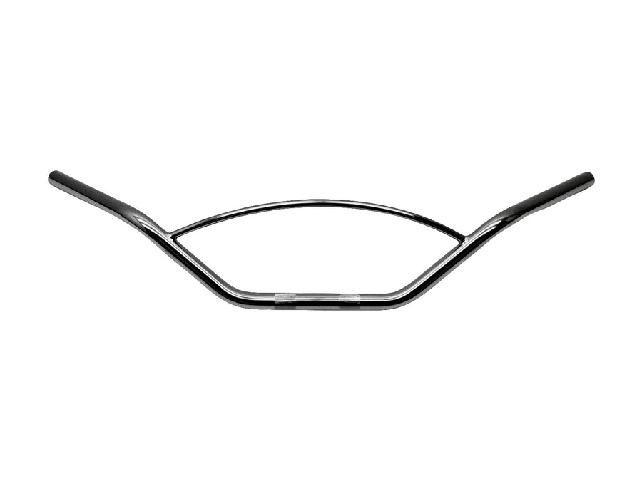 Driver de motocicleta Ø 25 - guidão com suporte arredondado Ø 12 mm, 870 mm de largura, preto