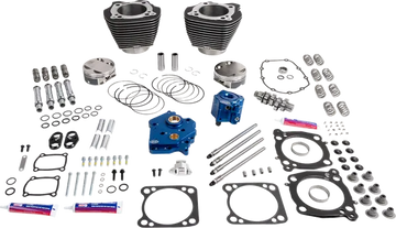 Harley-Davidson FLHTCUTG 1750 Tri Glide Ultra 107 [2018, 2019] - 132" Power Package Motorleistungs-Kit – Oberfläche: Schwarz, Hervorgehobene Lamellen – Bild 2