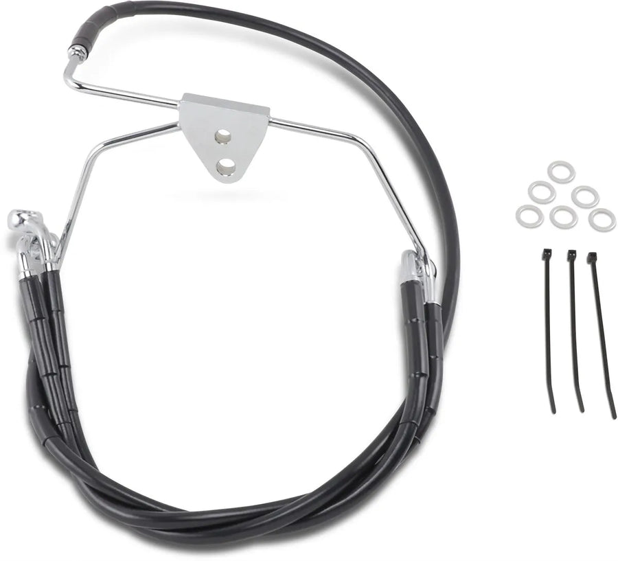 Harley Davidson FLHTC [DRAG SPECIALTIES] - Kit de linha de freio de vinil preto estendido