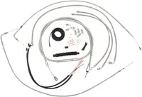 Harley Davidson Fxsb [LA CHOPPERS] - Kit completo de cabo/linha de freio trançado em aço inoxidável