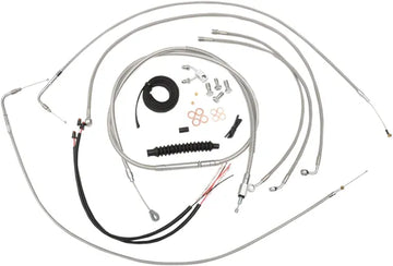 Harley Davidson Fxsb [LA CHOPPERS] - Kit completo de cabo/linha de freio trançado em aço inoxidável