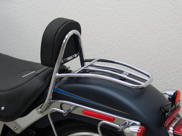 Harley Davidson Sofrail (Twin Cam 96b) Fat Boy (FLSTF/FLSTFI) 2012-2017 [2012-2017]-barra marmissy com travesseiros e rack de bagagem