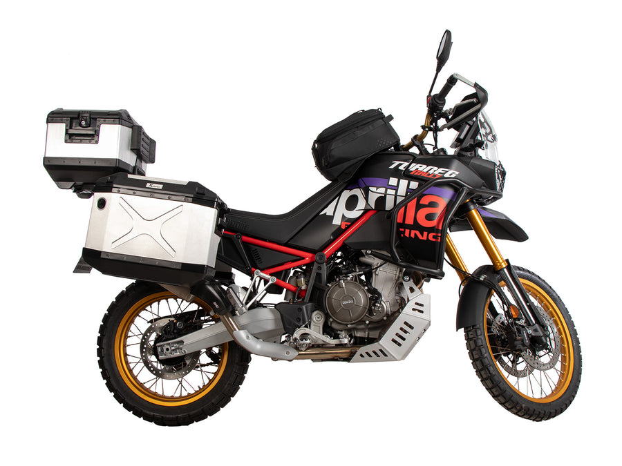 Aprilia Tuareg 660 Rally [2025-2026] - Kofferträgerset Cutout schwarz inkl. Xplorer Cutout silber Kofferset